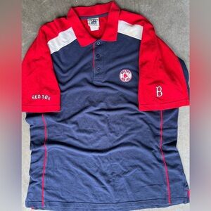 Vintage Lee Sport Red Sox Navy and Red polo shirt
